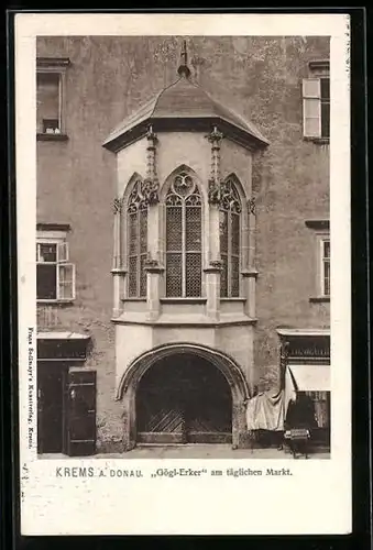 AK Krems a. Donau, Gögl-Erker am täglichen Markt