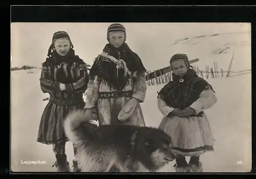 AK Lappepiker, Kinder in norwegischer Tracht