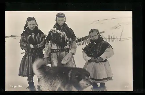 AK Lappepiker, Kinder in norwegischer Tracht