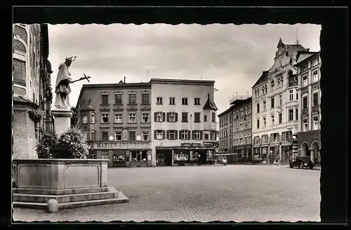 AK Rosenheim Obb., Blick auf den Max-Josefplatz