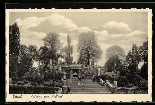 AK Erfurt, Aufgang zum Stadtpark