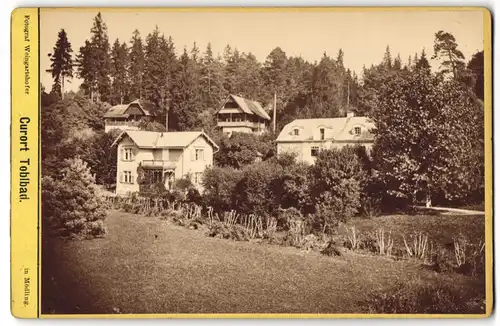 Fotografie Weingartshofer, Mödling, Ansicht Toblbad, Blick in den Curort mit Curhäusern