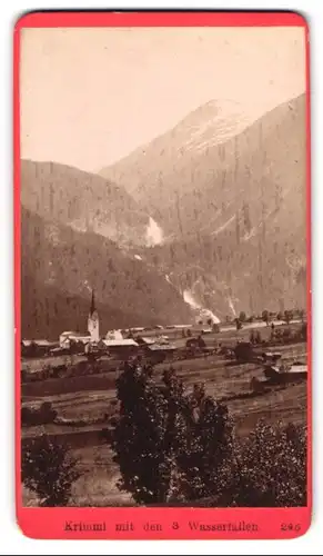 Fotografie Würthle & Spinnhirn, Salzburg, Ansicht Krimml, Blick in den Ort mit den 3 Wasserfällen