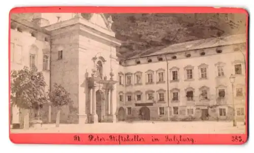 Fotografie Baldi & Würthle, Salzburg, Ansicht Salzburg, Partie am St. Peter Stiftskeller