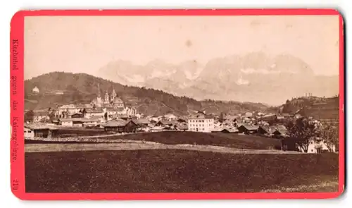 Fotografie Würthle & Spinnhirn, Salzburg, Ansicht Kitzbühel, Blick nach der Stadt gegen das Kaisergebirge