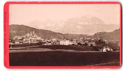 Fotografie Würthle & Spinnhirn, Salzburg, Ansicht Kitzbühel, Ortspartie gegen das Kaisergebirge