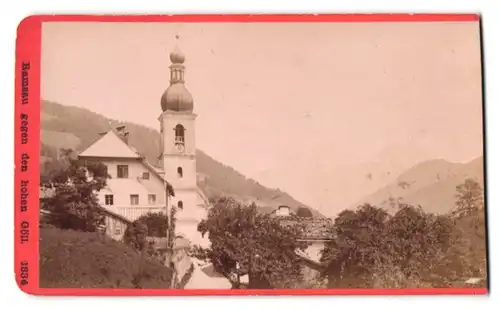 Fotografie Baldi & Würthlew, Salzburg, Ansicht Ramsau, Partie an der Kirche im Ort