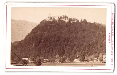 Fotografie Alois Beer, Klagenfurt, Ansicht Villach, Teilansicht des Ortes mit der Landskron