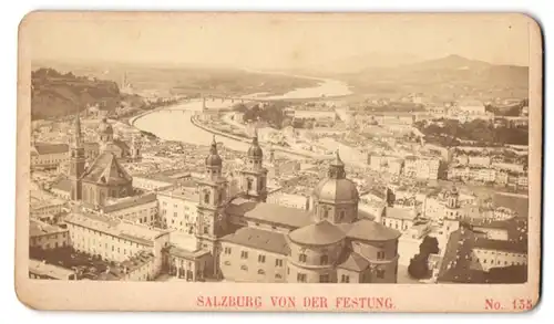 Fotografie Baldi & Würthle, Salzburg, Ansicht Salzburg, Blick auf die Stadt von der Festung aus
