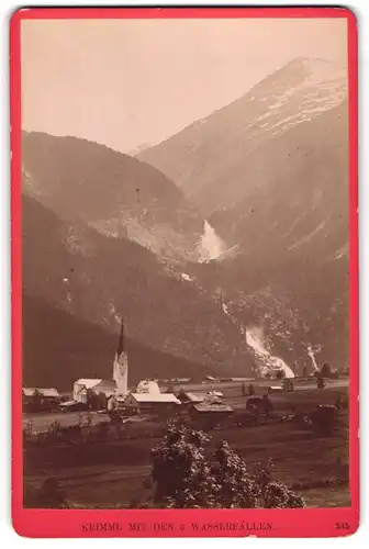 Fotografie Würthle & Spinnhirn, Salzburg, Ansicht Krimml, Blick in den Ort mit den 3 Wasserfällen