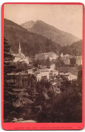 Fotografie Würthle & Spinnhirn, Salzburg, Ansicht Gastein, Blick nach der Stadt von den Schwarzenberg-Anlagen