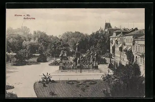 AK Worms a. Rh., Lutherplatz