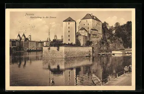 AK Passau, Ilzmündung in die Donau