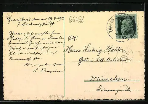 AK Zweibrücken, Blick zum Justizgebäude