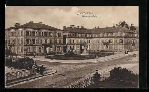 AK Zweibrücken, Ortspartie am Herzogsplatz