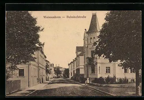 AK Weissenhorn, Partie in der Bahnhofstrasse