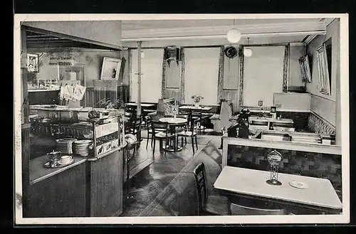 AK Biberach-Riss, Kaffee-Konditorei Oskar Matt, Bürgerturmstr. 9