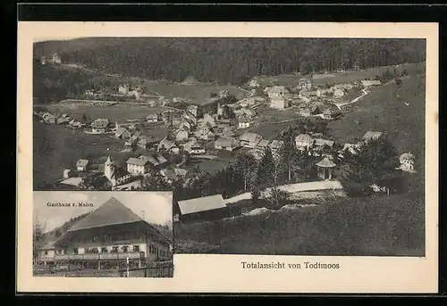 AK Todtmoos, Ortsansicht m. Gasthaus z. Maien