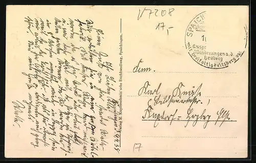 AK Spaichingen, Charlotten-Str. mit Ev. Kirche