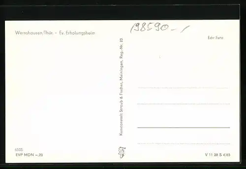 AK Wernshausen /Thür., Blick auf d. Ev. Erholungsheim