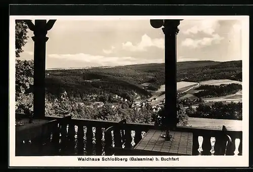 AK Buchfart, Aussicht vom Waldhaus Schlossberg