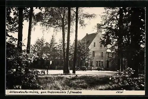 AK Ullersdorf /Dresden, Blick auf d. Ullersdorfermühle, gen. Todenmühle