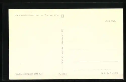 AK Hohenstein-Ernstthal, Blick auf die Clausmühle