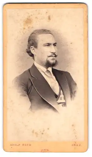 Fotografie Adolf Koch, Graz, Sackstr. 31, Junger Herr im Anzug mit Krawatte
