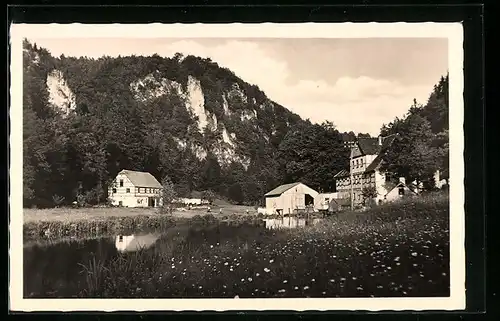 AK Schottersmühle, Blick auf das Gasthaus