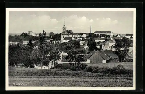 AK Gr.-Siegharts, Teilansicht mit Kirche