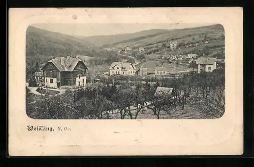 AK Weidling, Gesamtansicht mit Blick ins Land