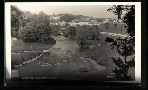 AK Karlstein a. d. Thaya /N.-Ö., Uferpartie
