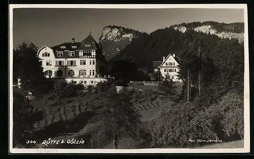 AK Rütte bei Götzis, Gebäudeansichten mit Umgebung aus der Vogelschau