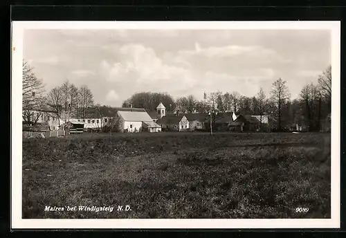 AK Windigsteig, Meires, Ortsansicht mit Kirche