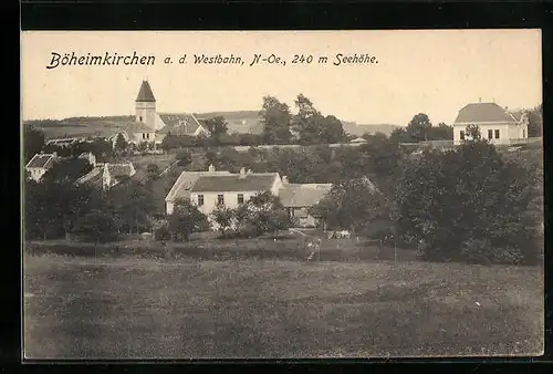 AK Böheimkirchen /Westbahn, Ortspanorama aus der Vogelschau