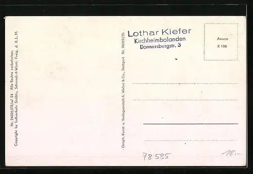 AK Bubsheim auf dem Heuberg, Teilansicht, Fliegeraufnahme