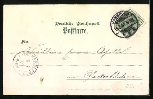 Lithographie Hannover, Gasthaus Tivoli, Residenz-Bazar, Georgstrasse
