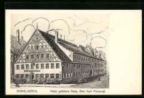 AK Dinkelsbühl, Hotel goldene Rose