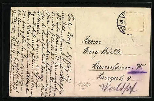 AK Höchst a. M., Kaiserstrasse mit Kaiserlichem Postamt