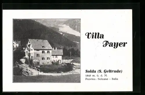 AK Solda /S. Geltrude, Villa Payer, Bes. Alois Reinstadler