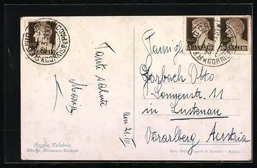 AK Reggio Calabria, Albergo Centrale Miramare