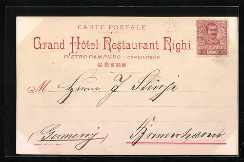 AK Genua, Hotel Restaurant Righi, Grand Salon