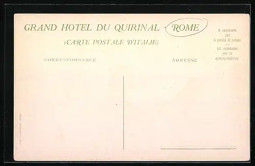 AK Rome, Grand Hotel Quirinal, Restaurant