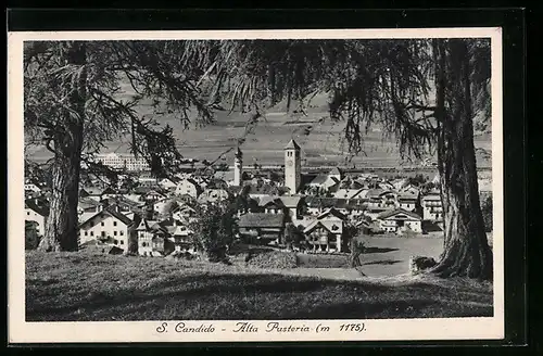 AK S. Candido /Alta Pusteria, Ortsansicht aus der Vogelschau