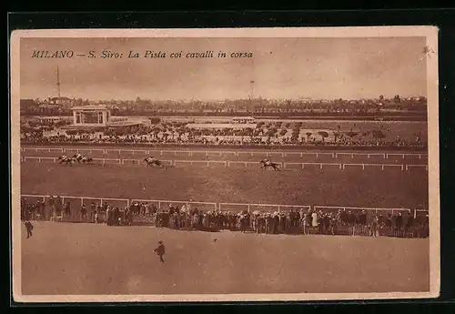 AK Milano-S. Siro, La Pista coi cavalli in corsa