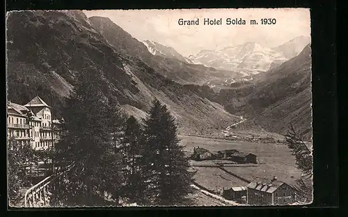 AK Solda, Grand Hotel Solda mit Tal und Bergen