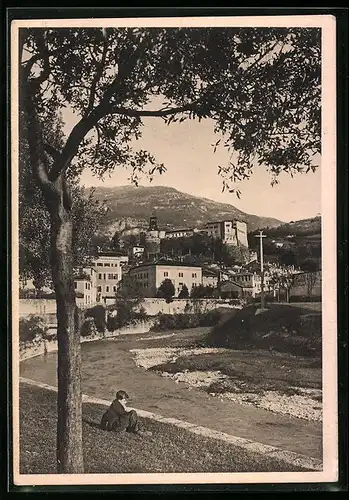 AK Rovereto, Castello e Torrente Leno