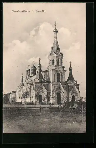 AK Suwalki, Blick auf die Garnisionskirche