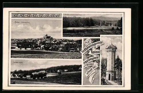 AK Iglau, Celkový pohled, Schatzbergwarte, Wetterhöfel