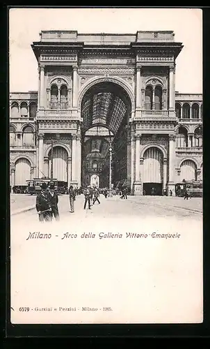 AK Milano, Arco della Galleria Vittorio Emanuele